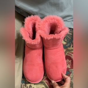Pink and Green Women Ugg Boots